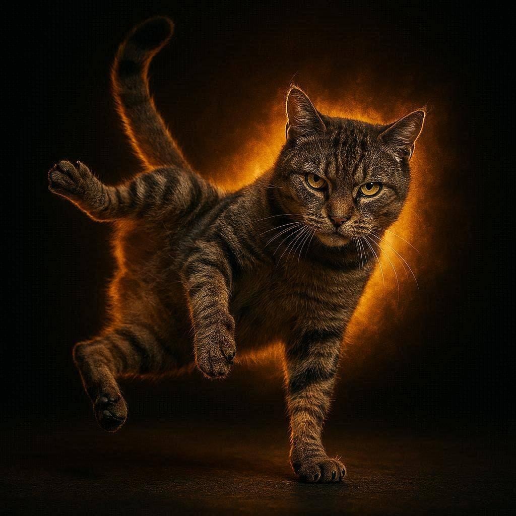 力がほしそうな猫