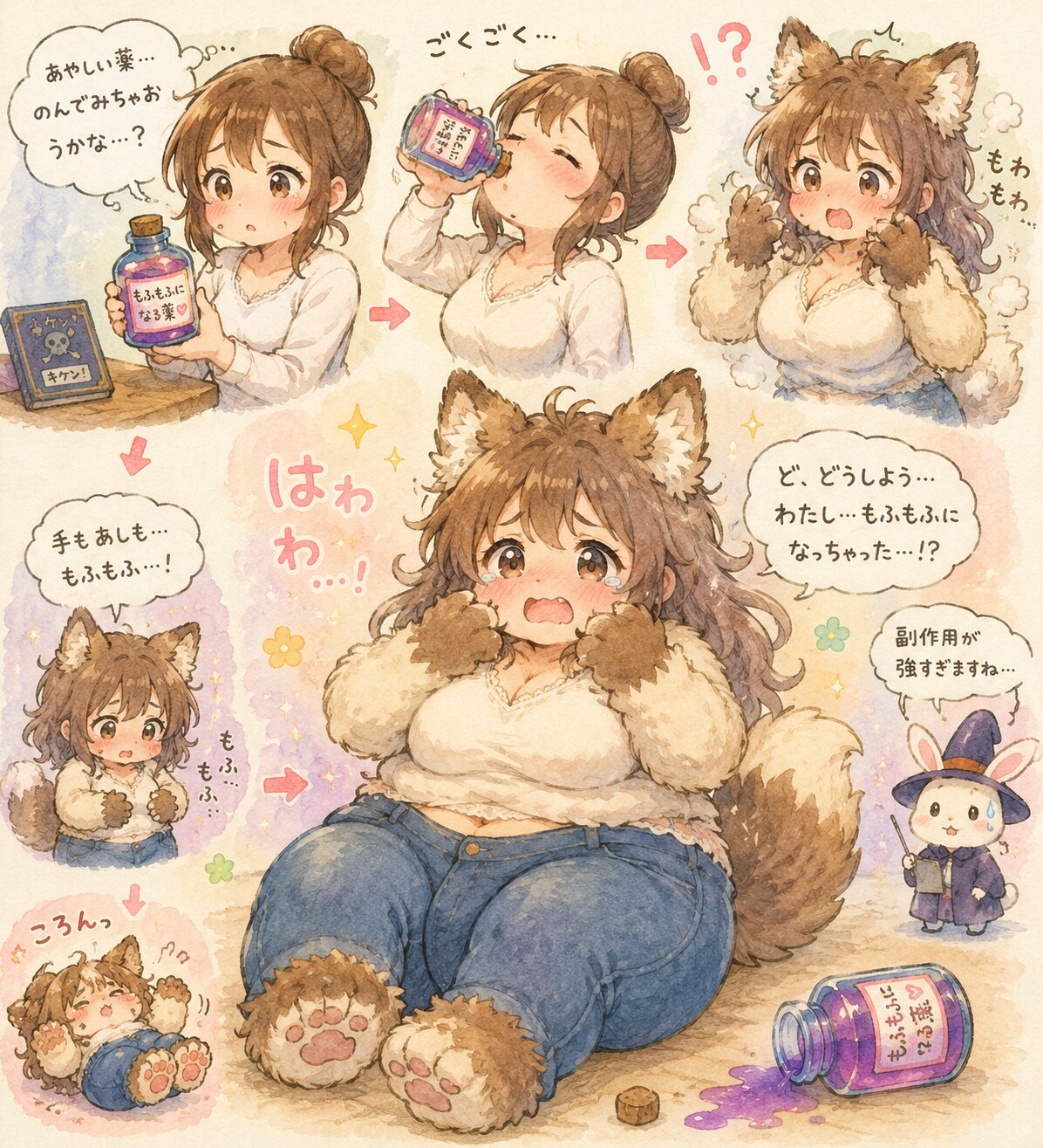 あやしいくすりを飲んじゃったおねえさん