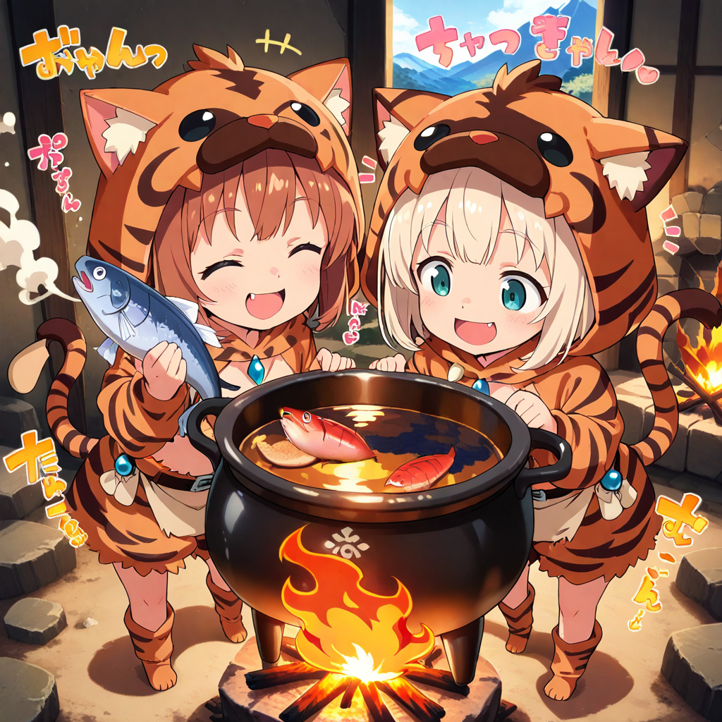 石器時代のワイルドな料理！！