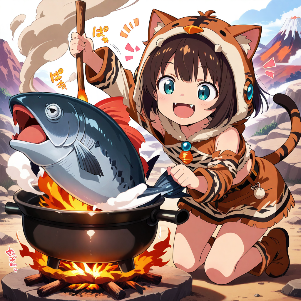 石器時代のワイルドな料理！！