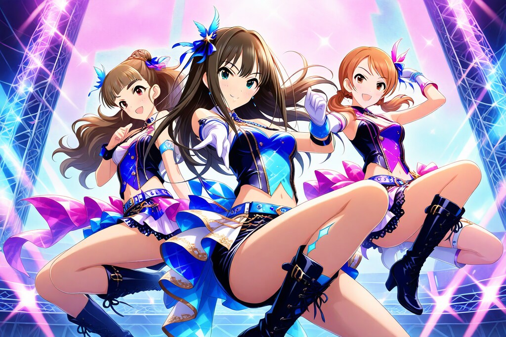 レースクイーン風コスチュームで踊る「トライアドプリムス」