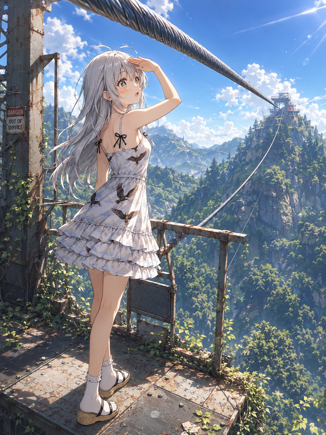 廃ロープウェイの先に
