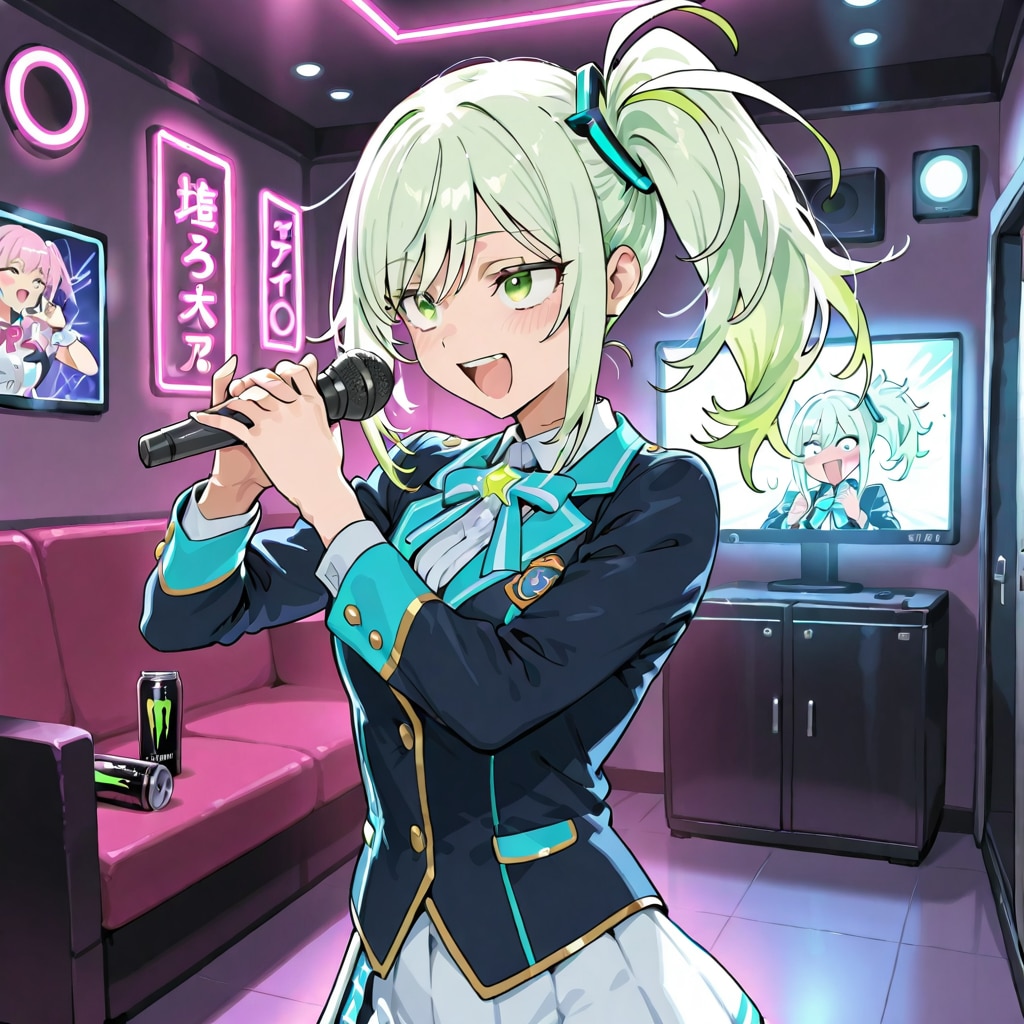 一人カラオケ特訓 | の人気AIイラスト・グラビア