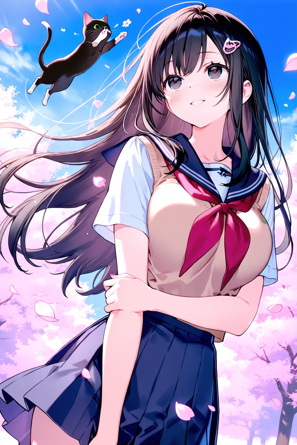 猫飛ぶ | の人気AIイラスト・グラビア