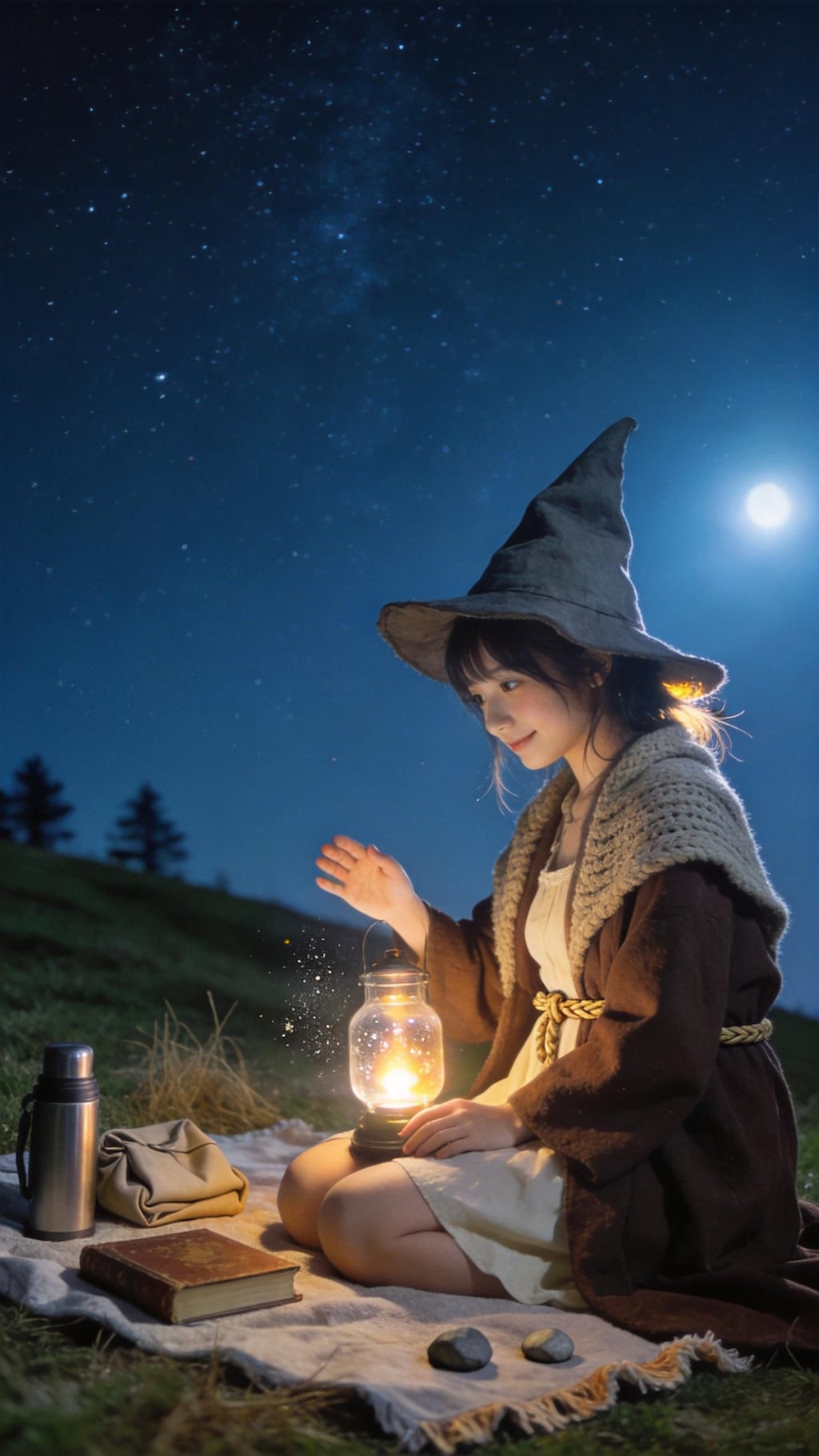 A Little Witch Under the Moon