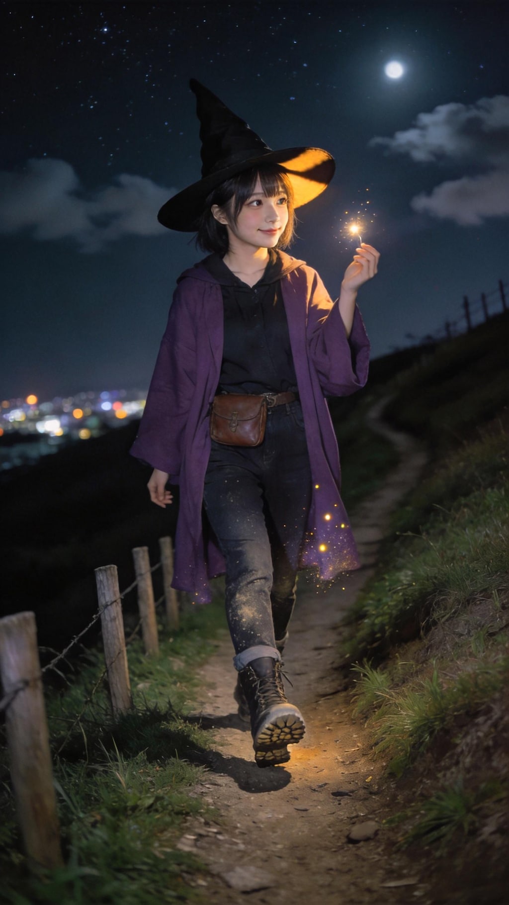 A Little Witch Under the Moon