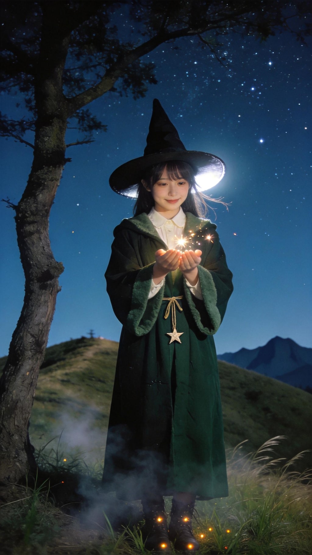 A Little Witch Under the Moon