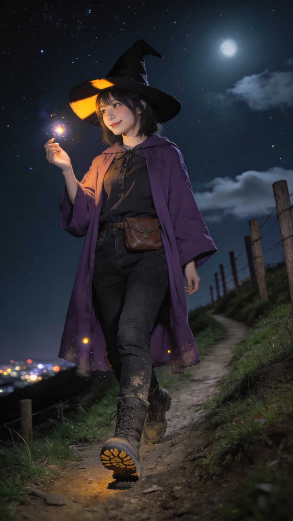 A Little Witch Under the Moon
