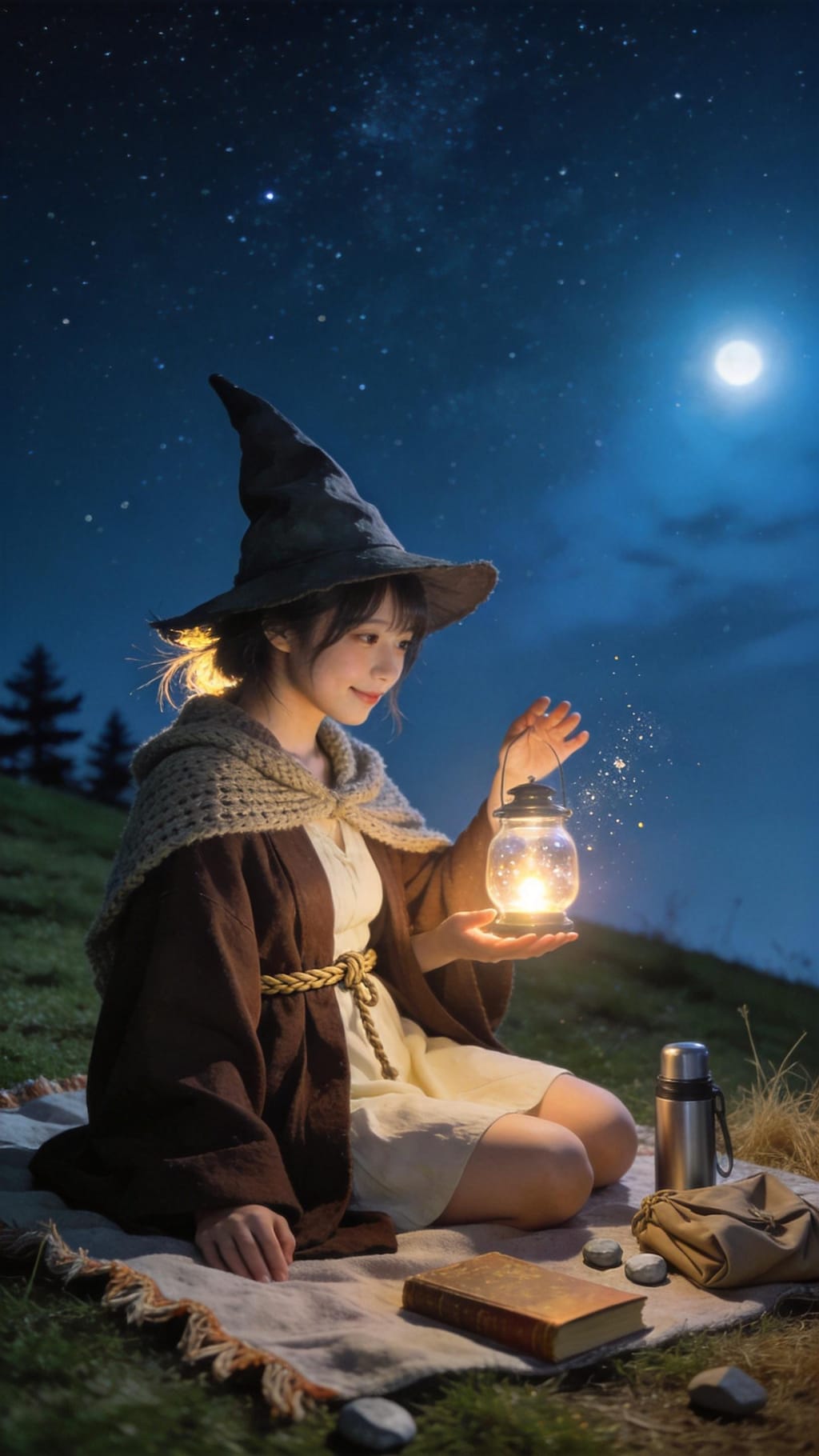 A Little Witch Under the Moon