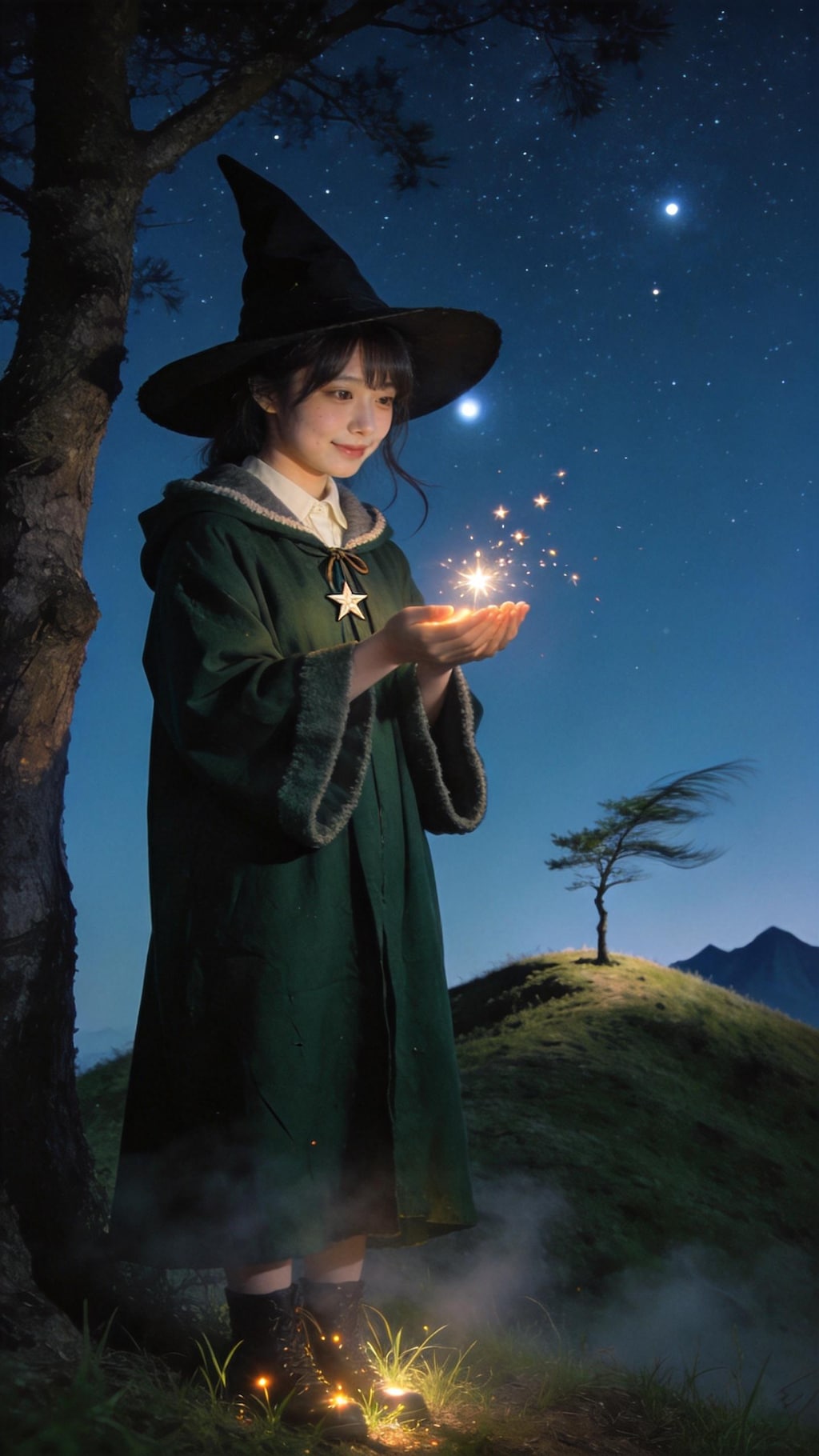 A Little Witch Under the Moon