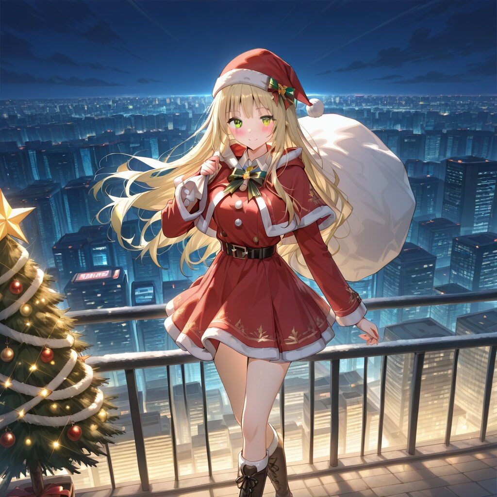 サンタのコスプレをする女の子