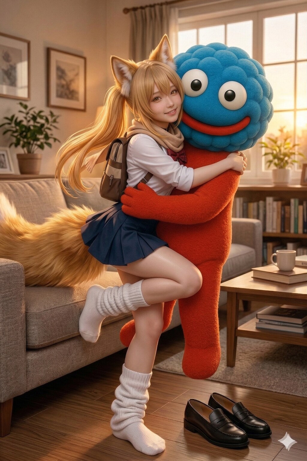 もちさんのてャクチャクに懐く