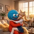 もちさんのてャクチャクに懐く 2枚目