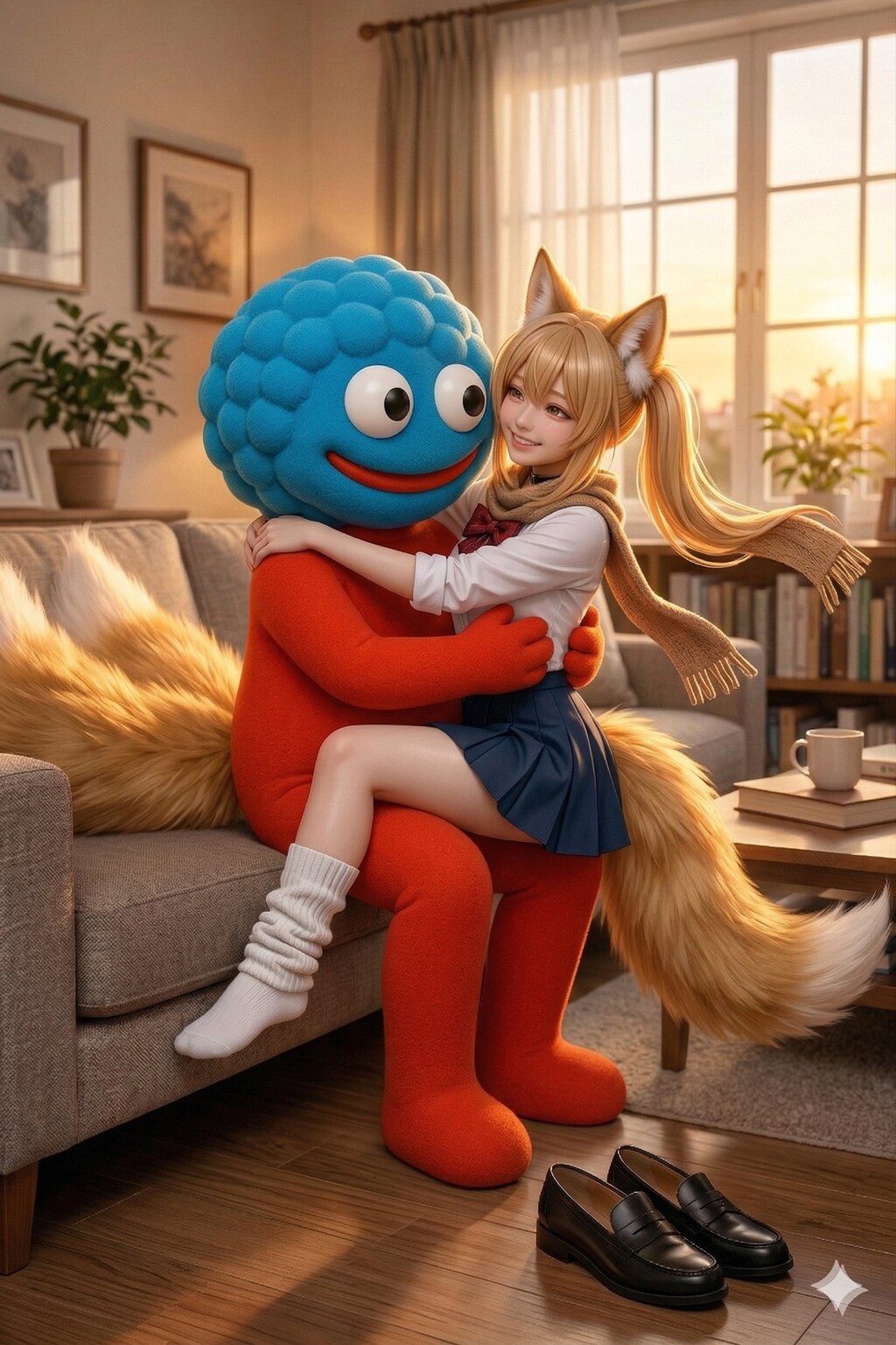 もちさんのてャクチャクに懐く