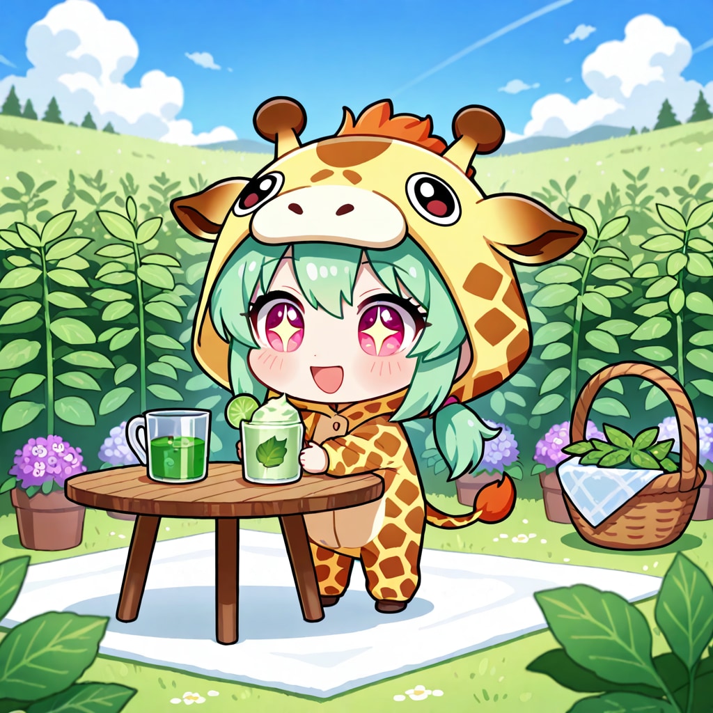 ペパーミントのキリン着ぐるみちび子ちゃん