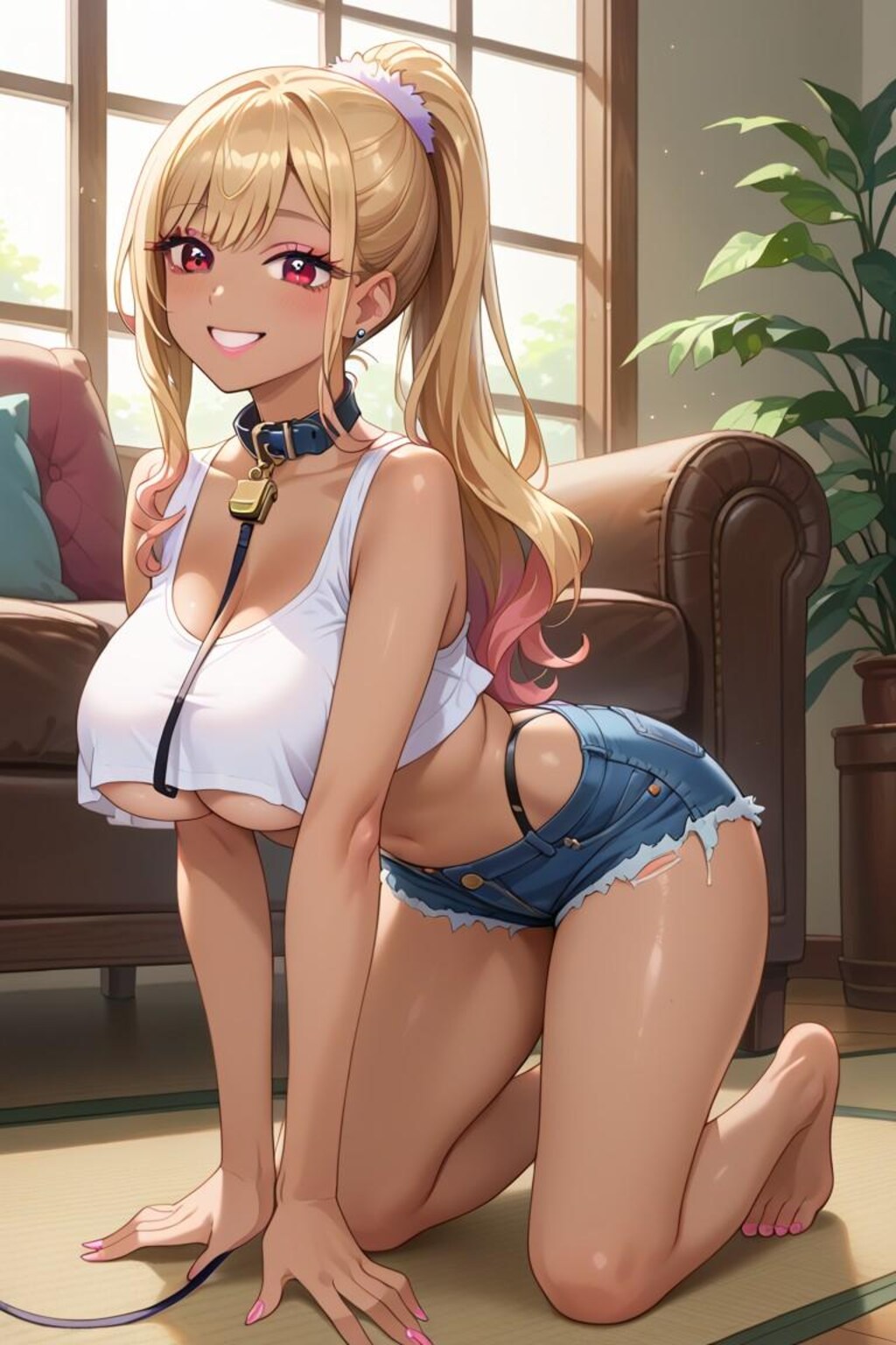 ペットな金髪ギャル