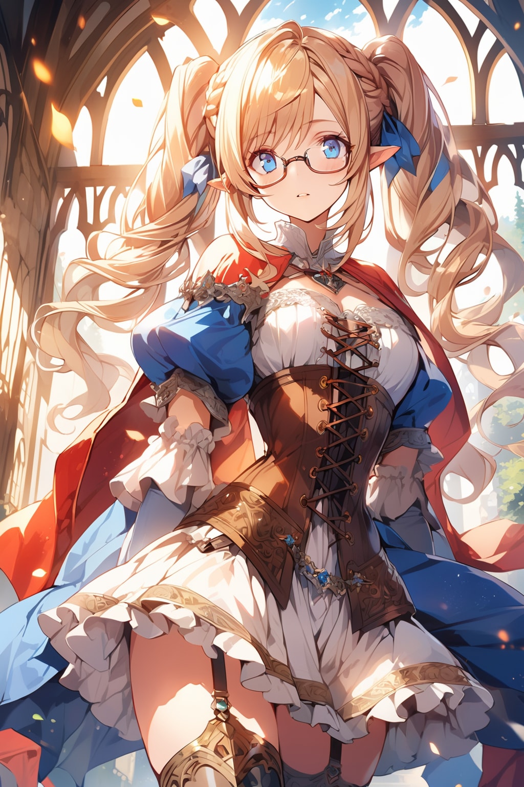 ツインテエルフ眼鏡っ子 | の人気AIイラスト・グラビア