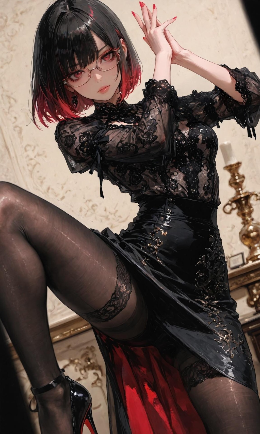 黒髪ショートボブ