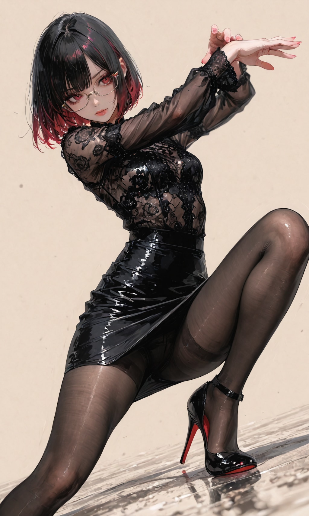 黒髪ショートボブ