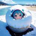 海と雪とミク 6枚目