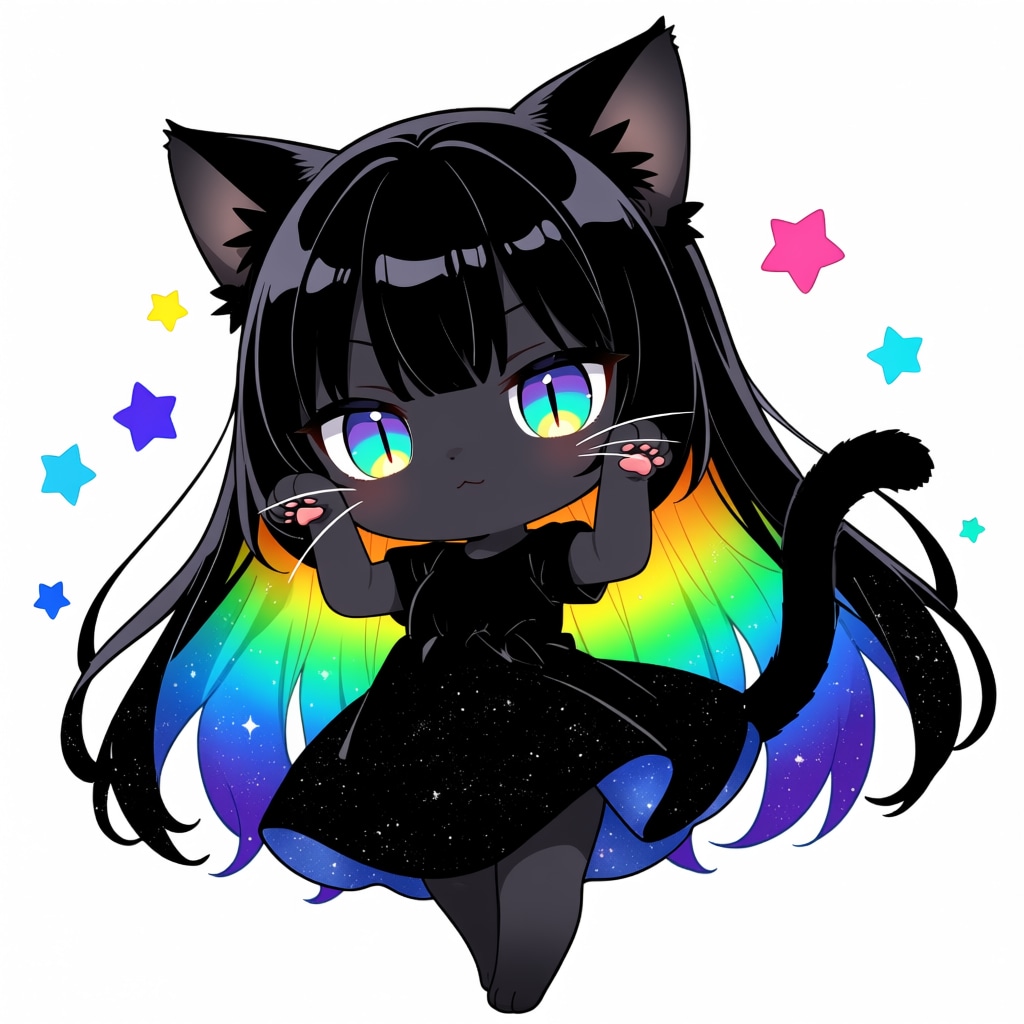 ケモノモードの黒猫ちゃん