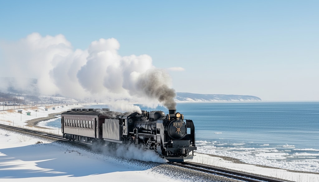 春が近づくオホーツク海沿線