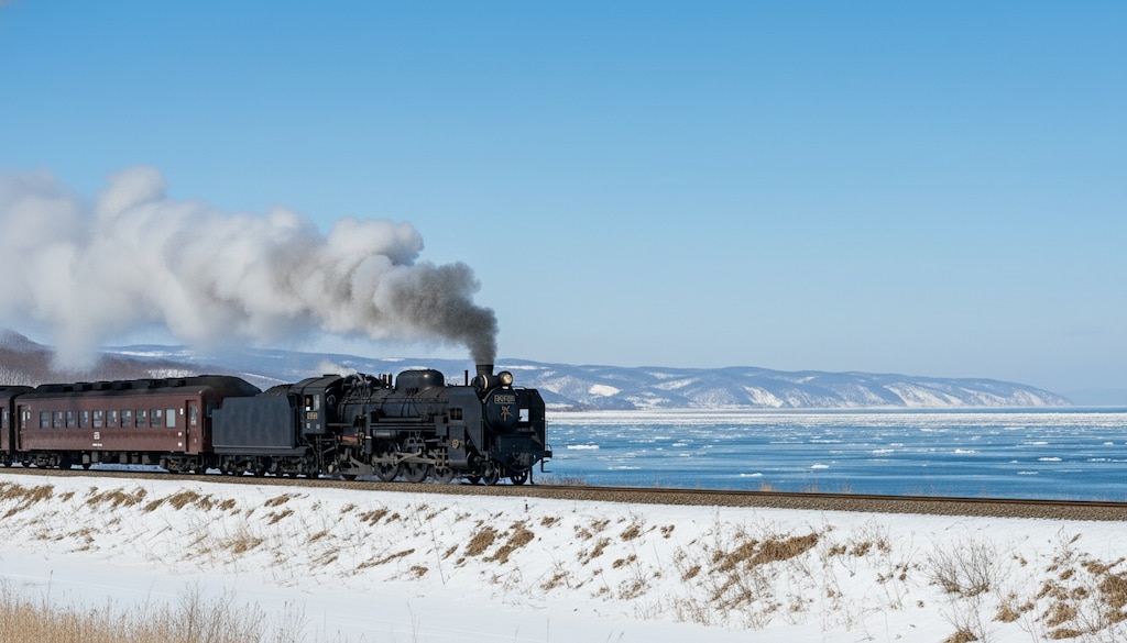 春が近づくオホーツク海沿線