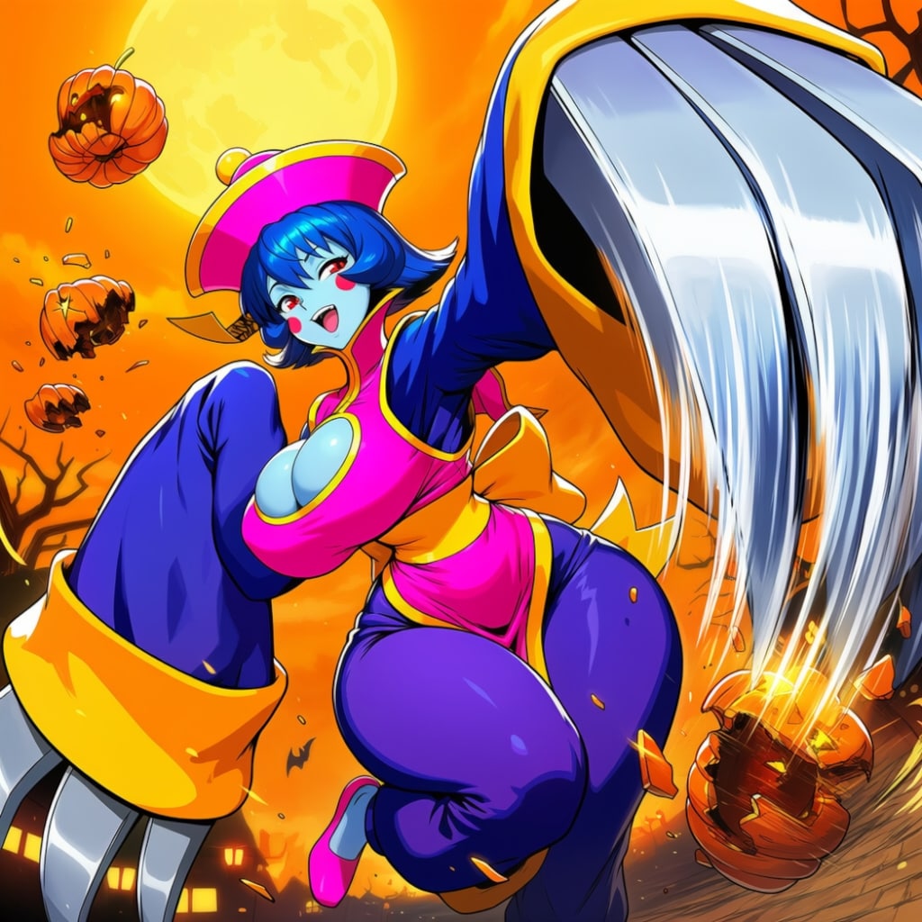 萌え袖暗器コスプレ人妻キョンシー