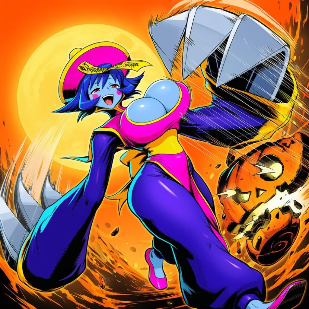 萌え袖暗器コスプレ人妻キョンシー