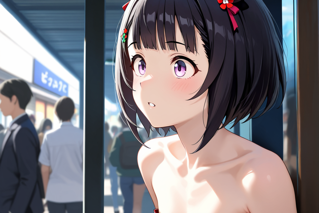 東京観光をするニシノフラワー