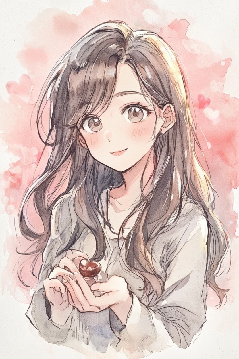 想いのハートを一口 | の人気AIイラスト・グラビア