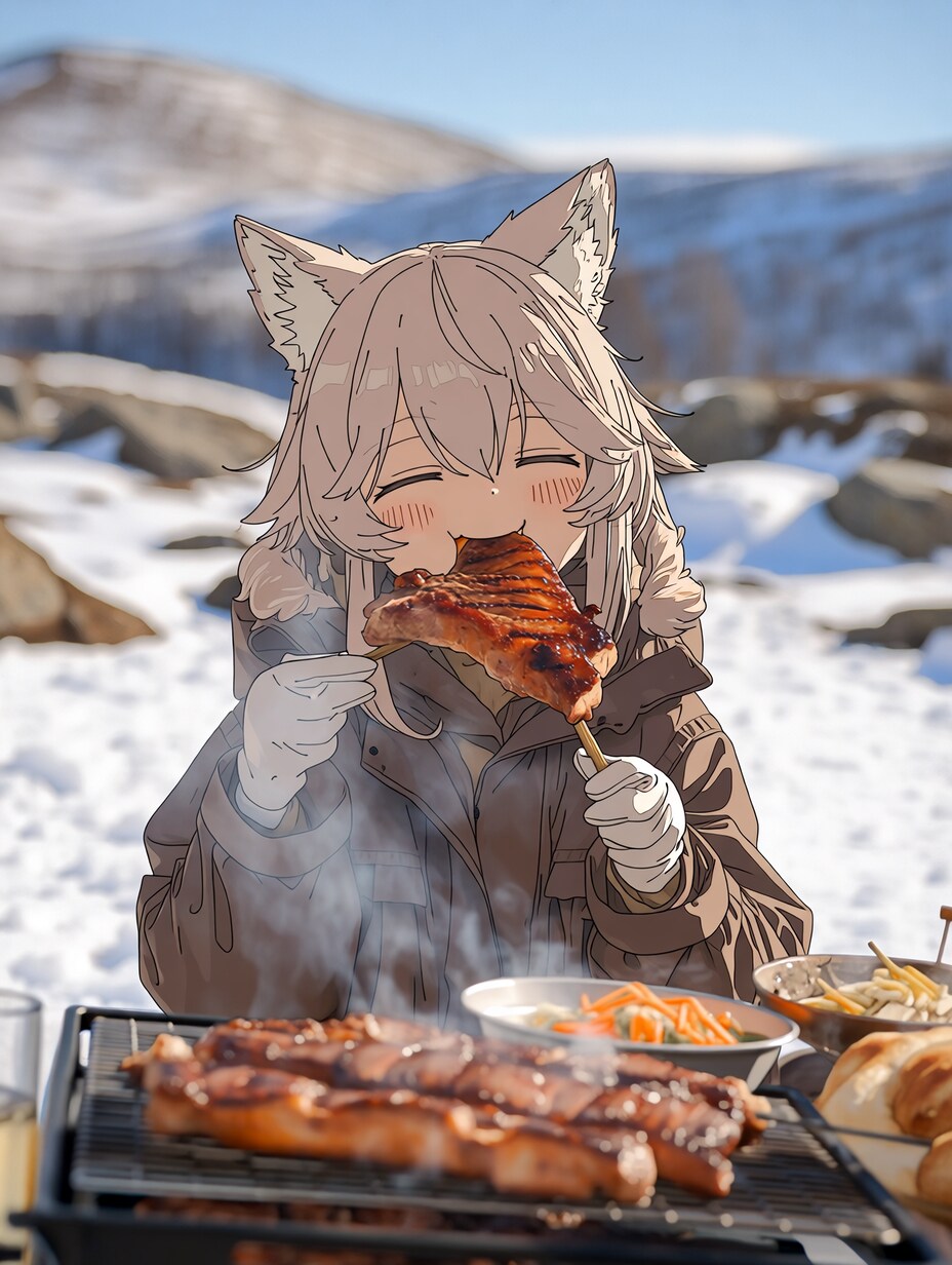 雪山BBQなう