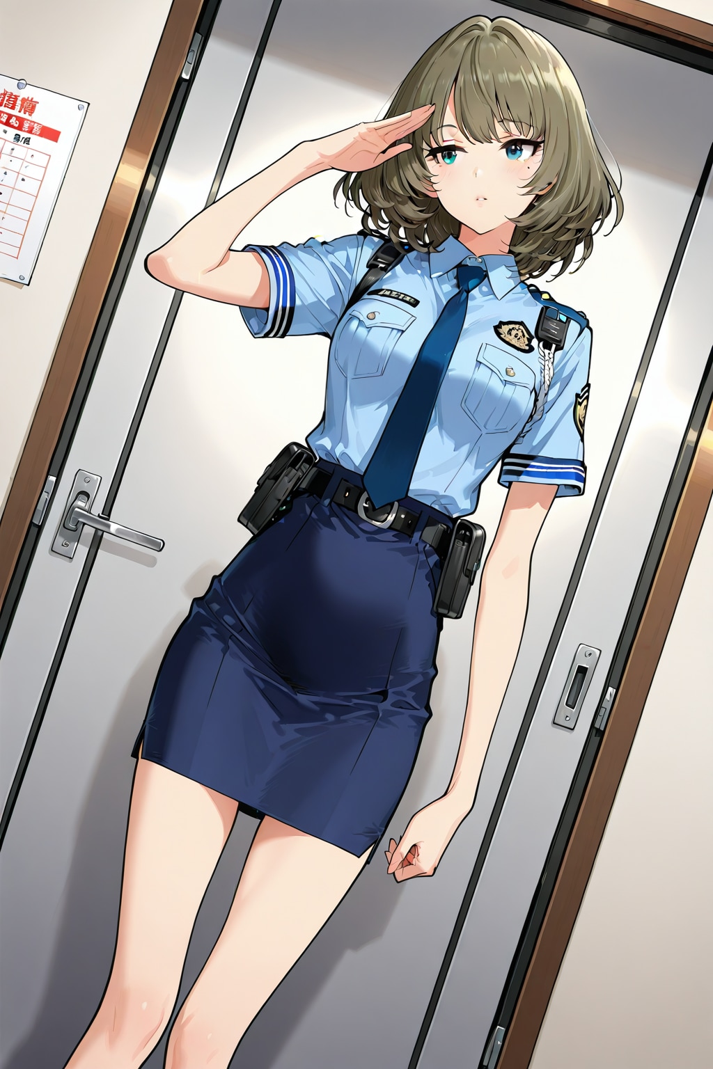 【コスプレ】敬礼する高垣楓　ー警察官企画参加ー