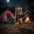 キャンプする猫 4枚目