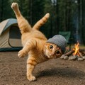キャンプする猫 6枚目