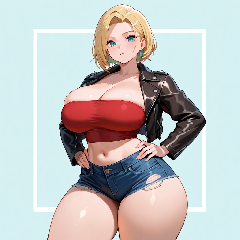 チューブトップの女
