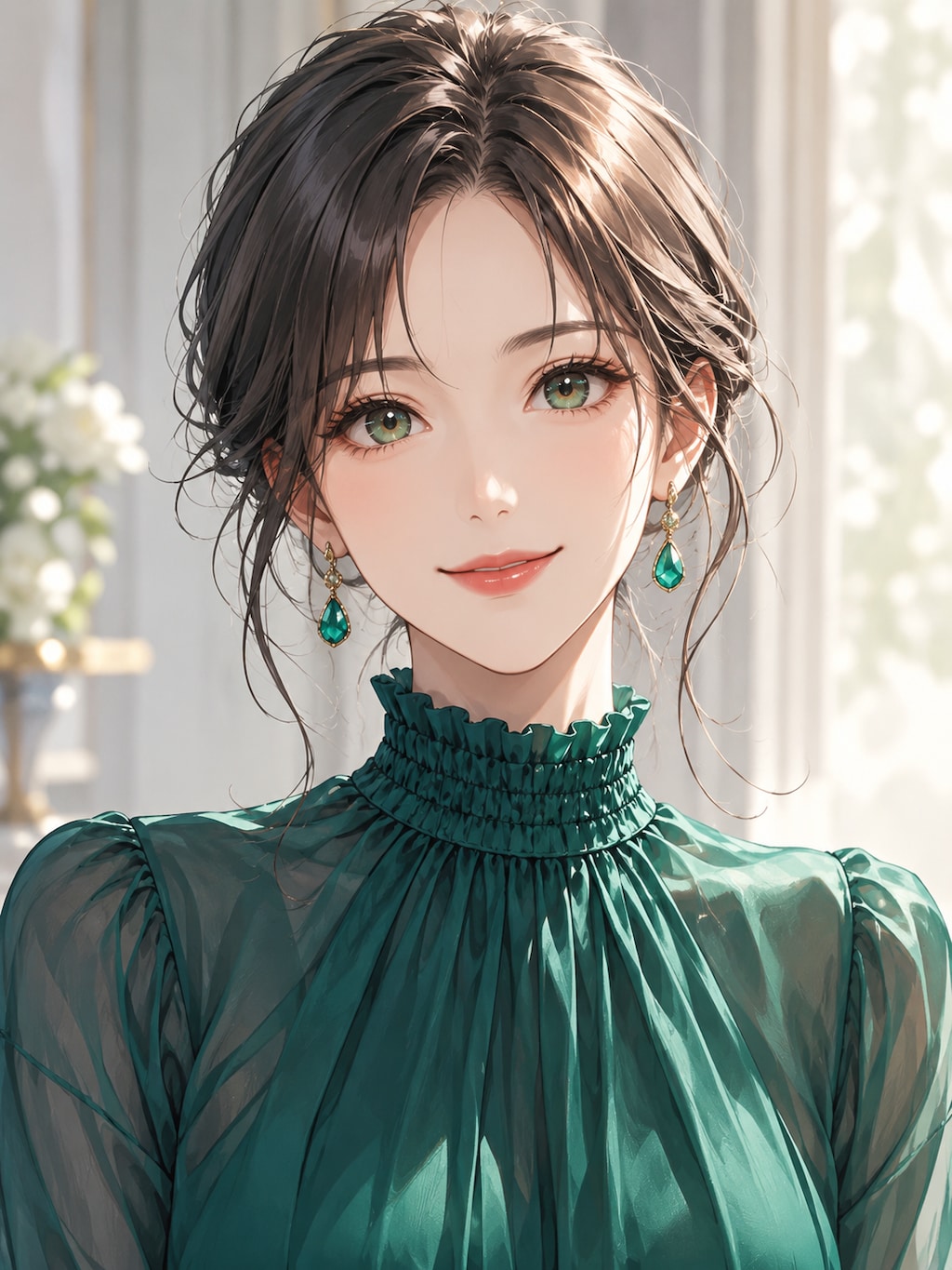 エメラルドの女性　2枚