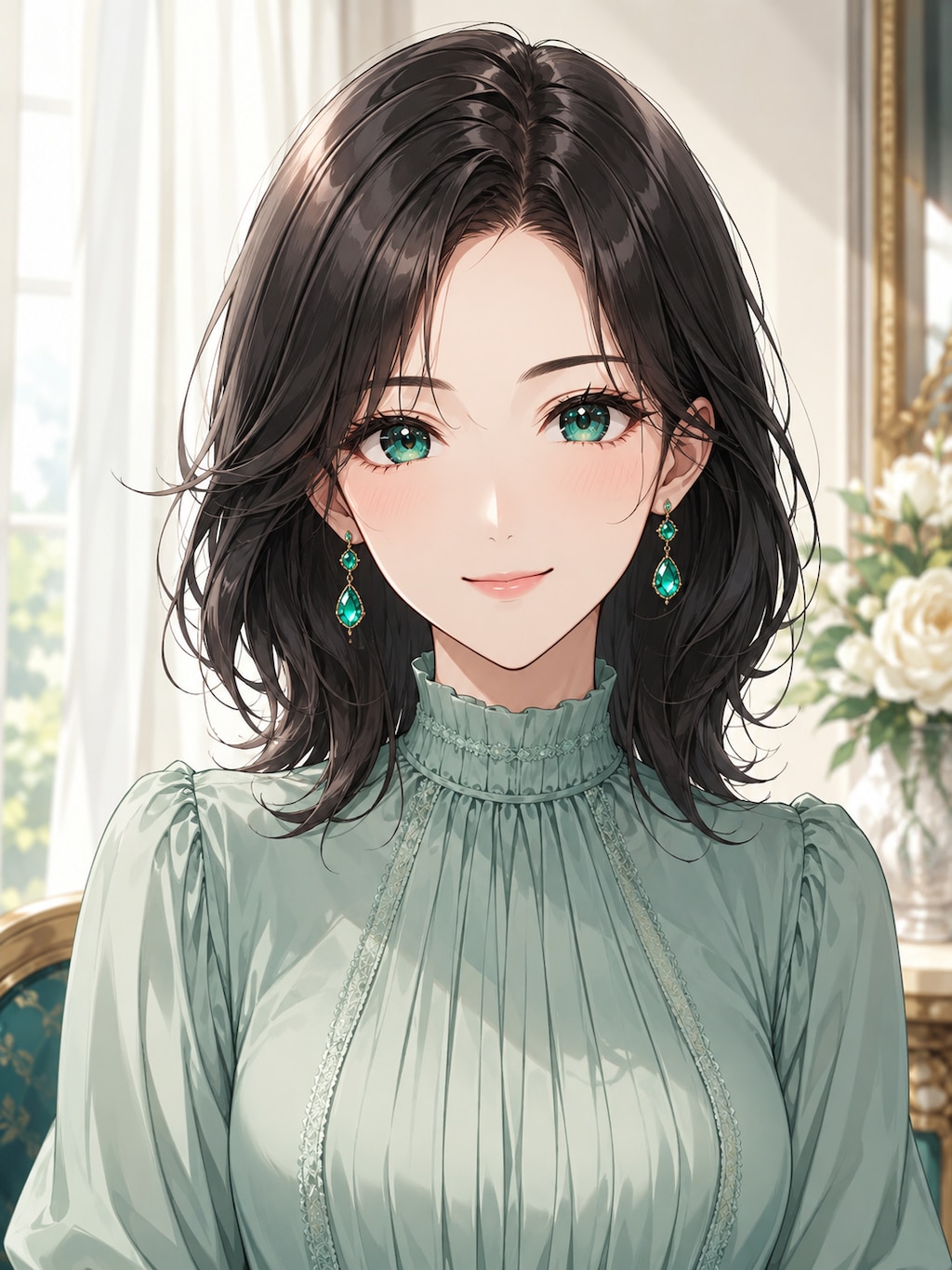 エメラルドの女性　2枚