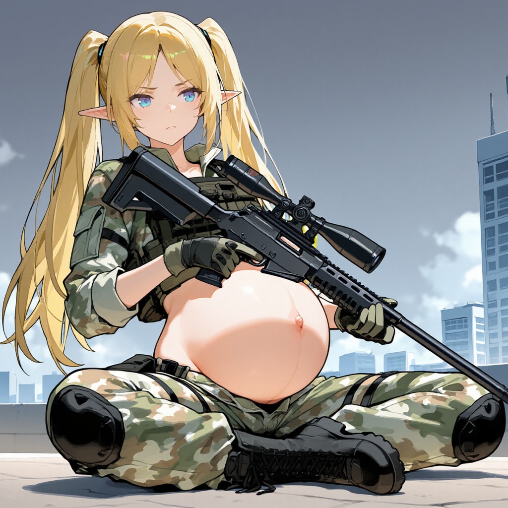 異世界ミリタリー妊婦シリーズその５０ | の人気AIイラスト・グラビア