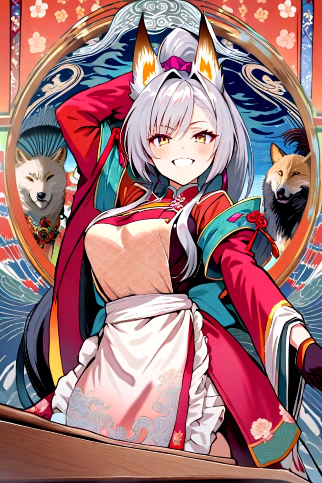 キツネ耳の銀髪ちゃん