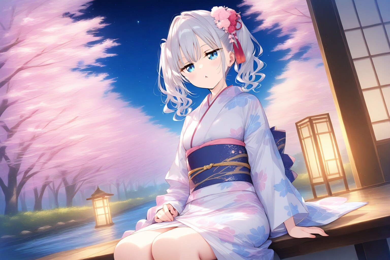 夜桜 | の人気AIイラスト・グラビア