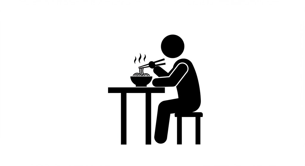 ラーメンを食すピクトグラム