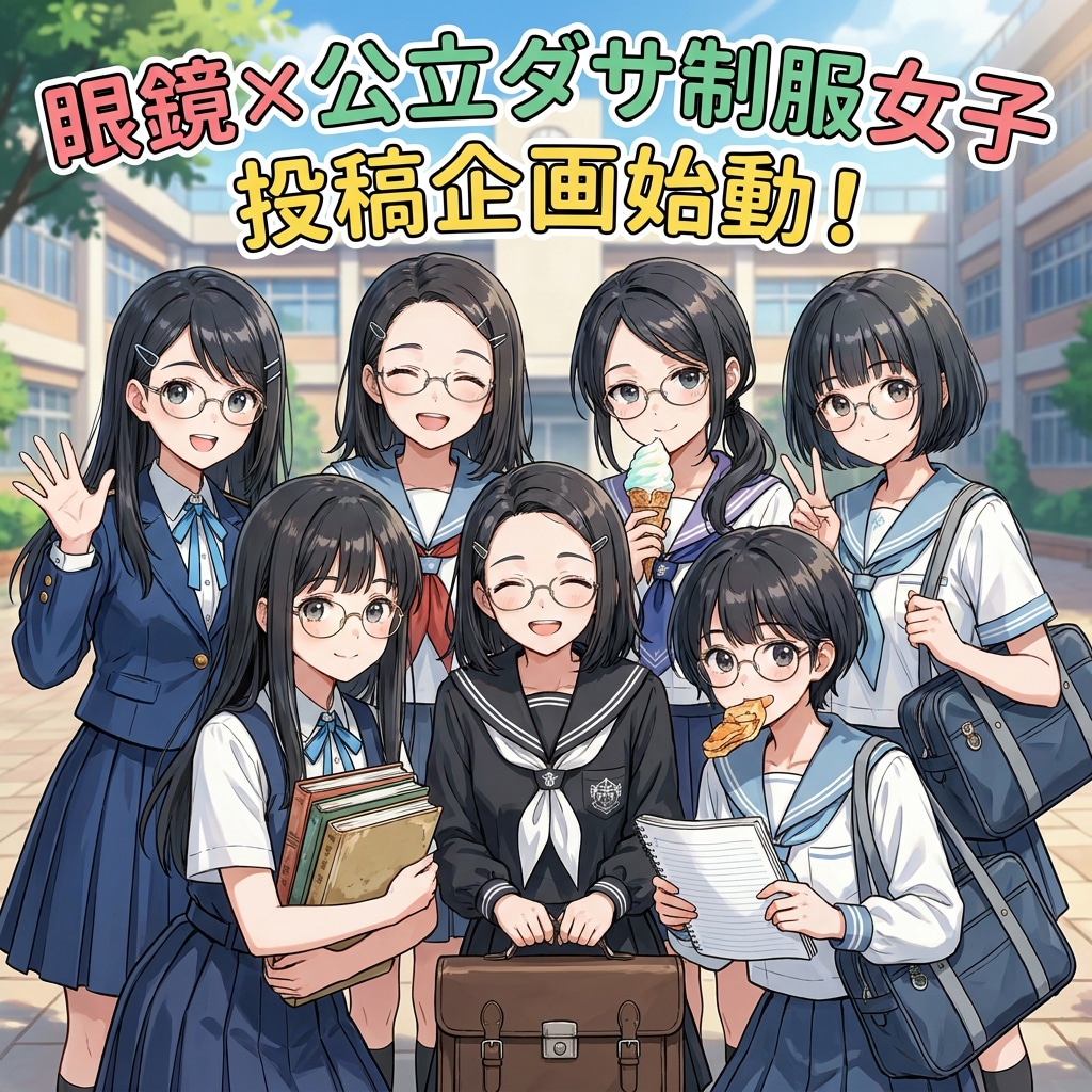👓👔眼鏡×公立ダサ制服女子 投稿企画始動！