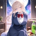 『アイドルさん』と花火(PixAI版) 4枚目
