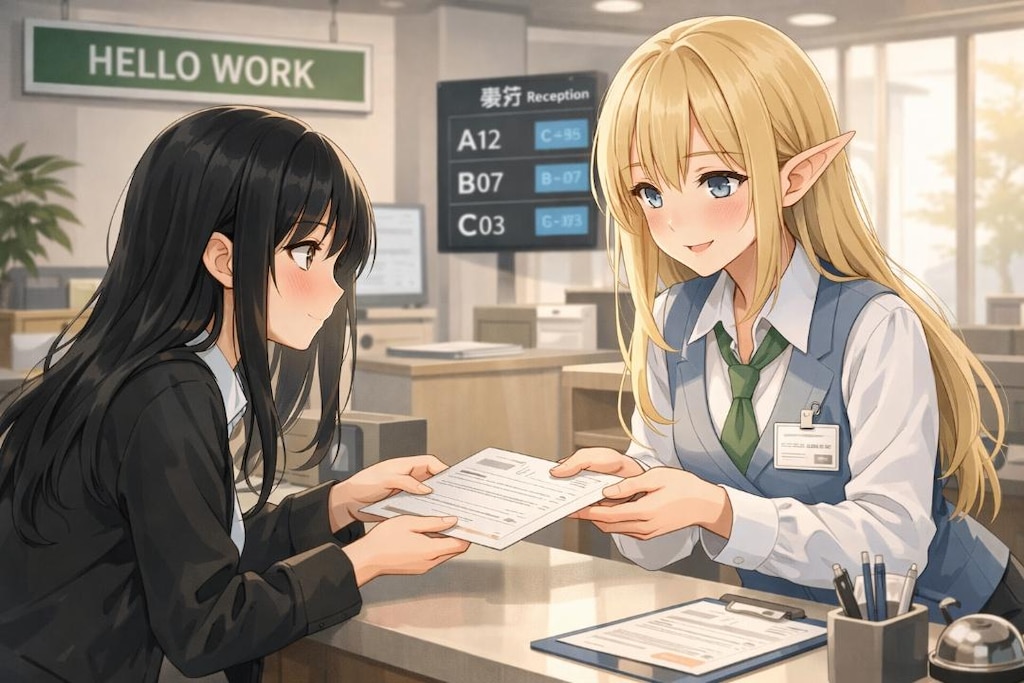 ハロワ行ったら就職した。（ハローワークの日　01）