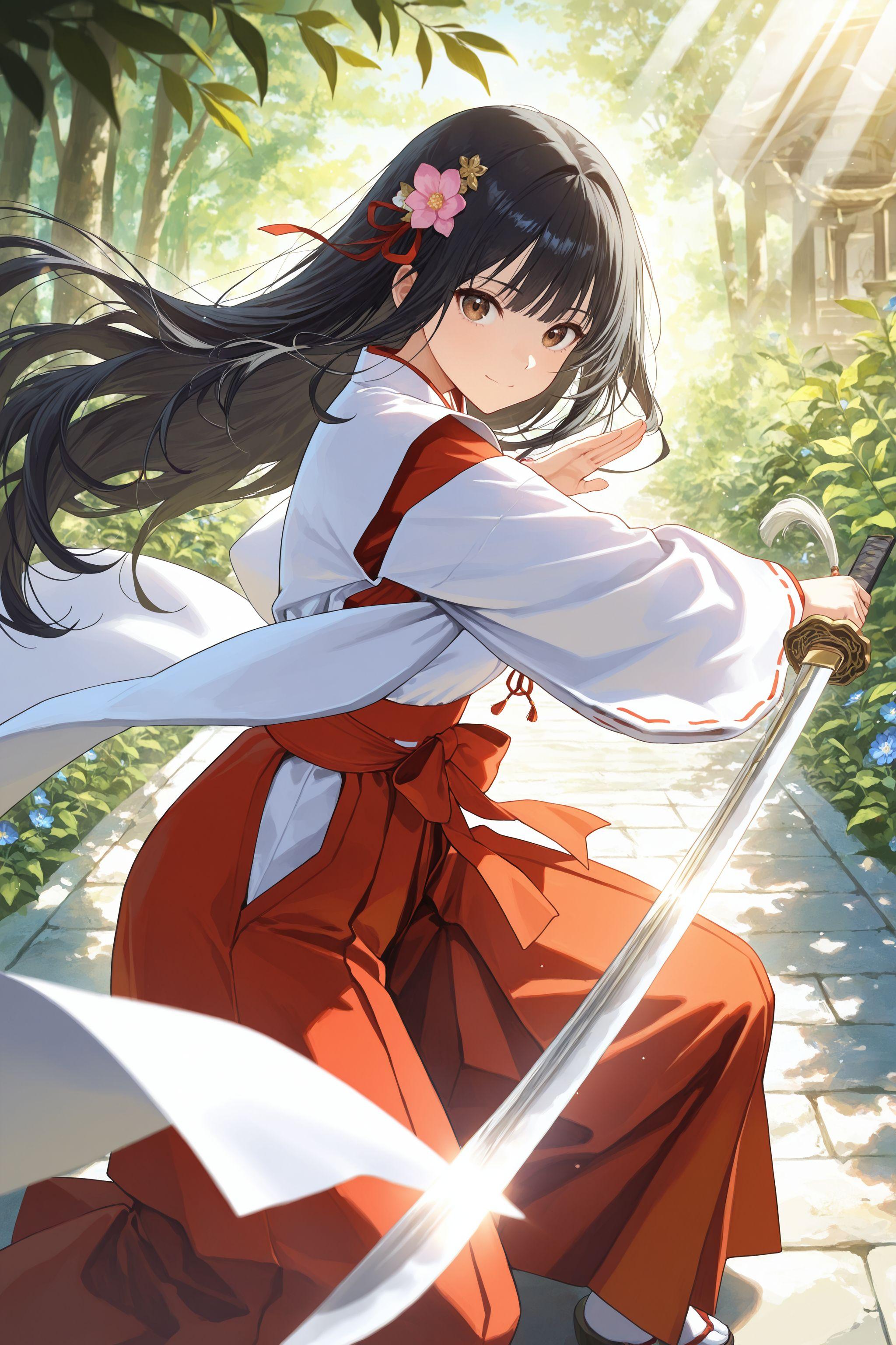 異世界神社の巫女さん（神楽さん） | の人気AIイラスト・グラビア