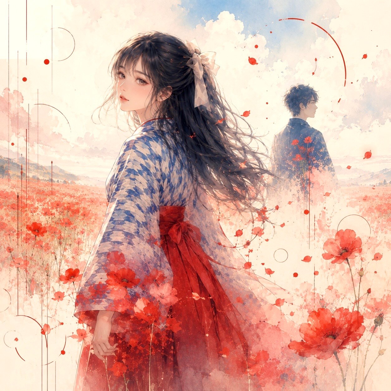 君とわれが、同じ赤へ変わる瞬間(とき) | の人気AIイラスト・グラビア
