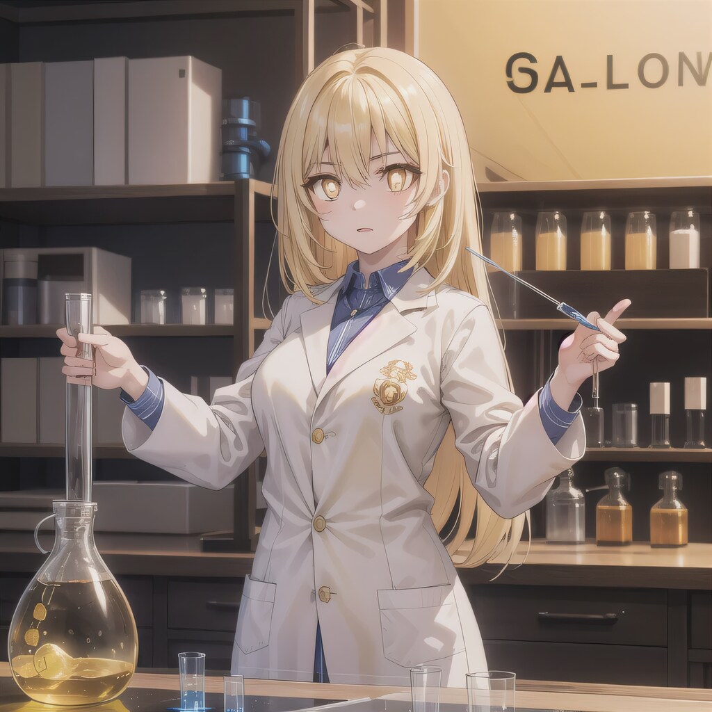 金髪ロングで白衣の少女１１