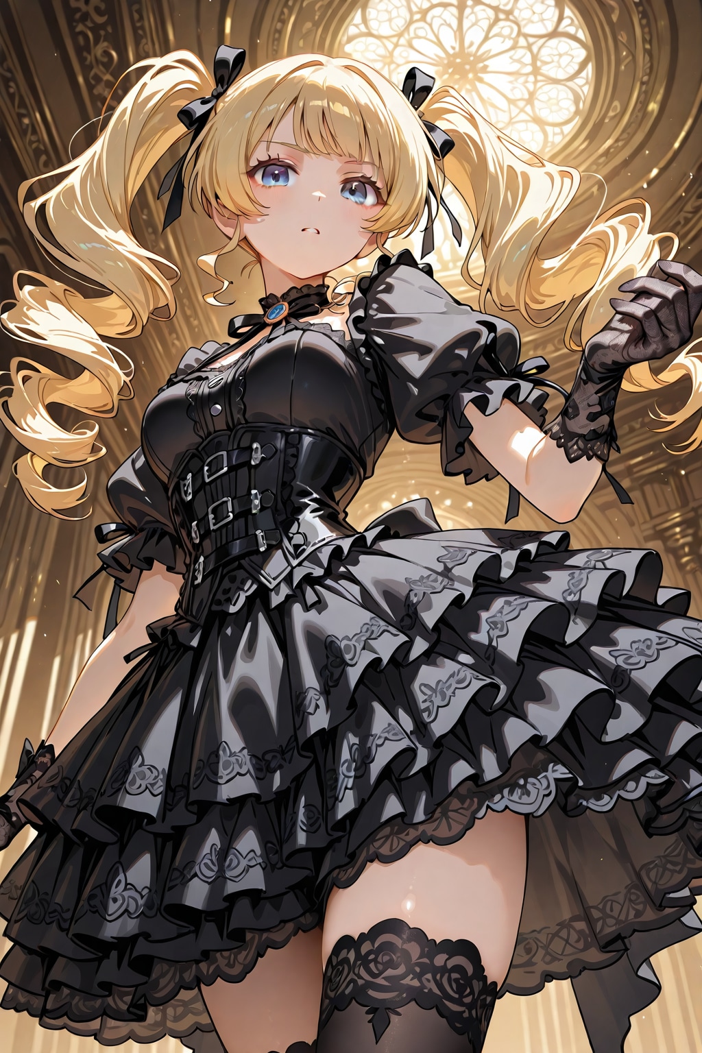 黒いゴシックドレス