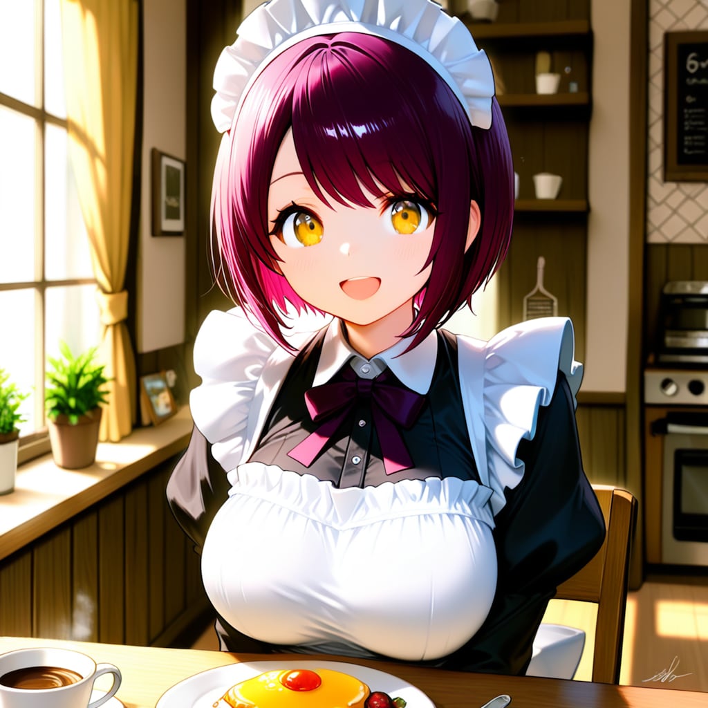 おはようございます（挨拶メイドの芽衣ちゃん）